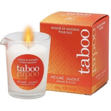 RUF - TABOO VELA DE MASSAGEM PARA ELA PECHE SUCRE AROMA NECTARINA