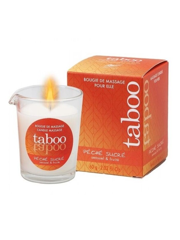 RUF - TABOO VELA DE MASSAGEM PARA ELA PECHE SUCRE AROMA NECTARINA
