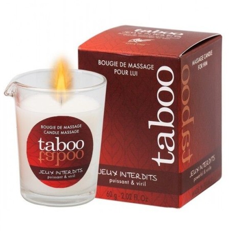 RUF - TABOO VELA DE MASSAGEM PARA ELE JEUX INTERDITS AROMA LÍQUEN SELV