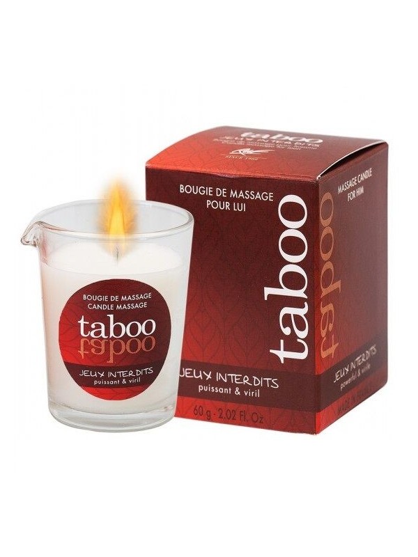 RUF - TABOO BOUGIE DE MASSAGE POUR LUI JEUX INTERDITS PARFUM LICHEN SA