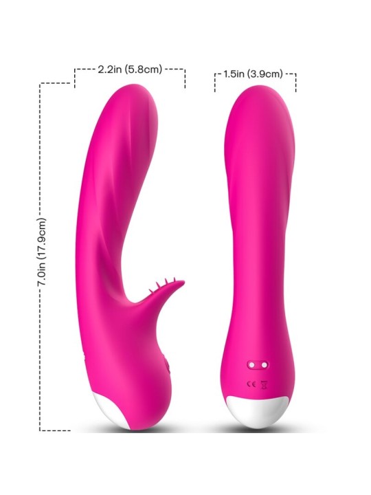 ARMONY - VIBRADOR ROMANCE COM ESTIMULADOR FÚCSIA