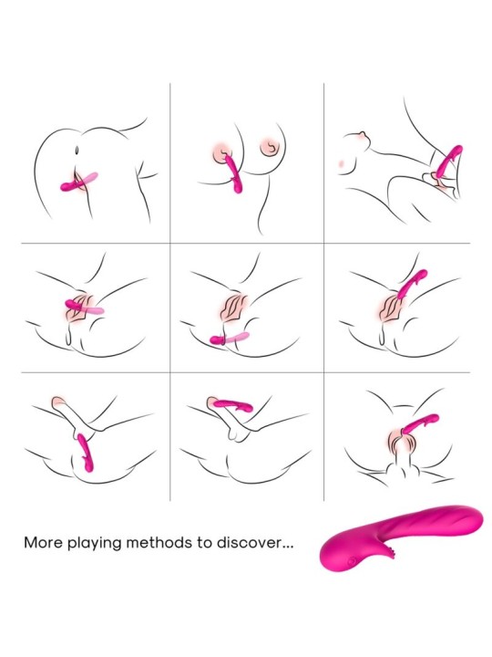 ARMONY - VIBRADOR ROMANCE COM ESTIMULADOR FÚCSIA