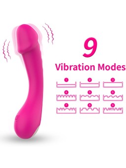 ARMONY - FUCHSIA SILICONE G-SPOT VIBRERENDE DILDO