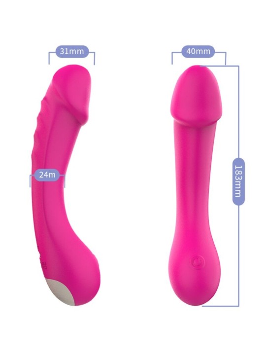 ARMONY - DILDO VIBRADOR PUNTO G SILICONA FUCSIA