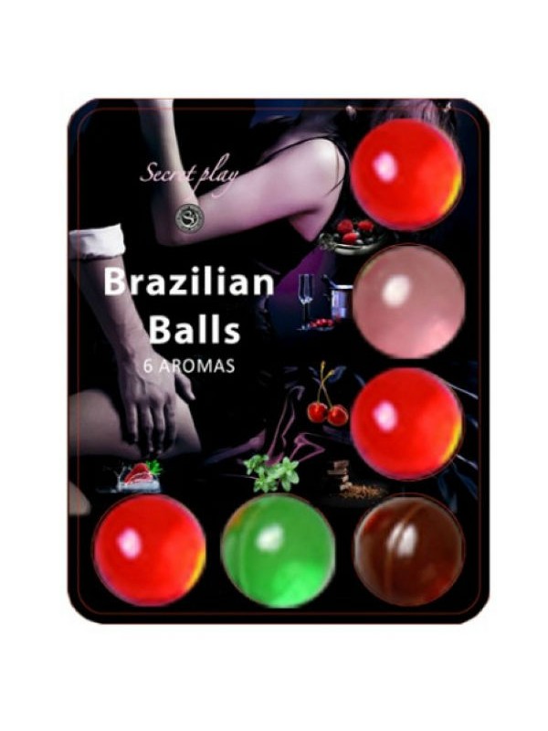 SECRETPLAY - BRAZILLIAN BALLS LUBRIFICANTE HOT BALLS 6 UNIDADES