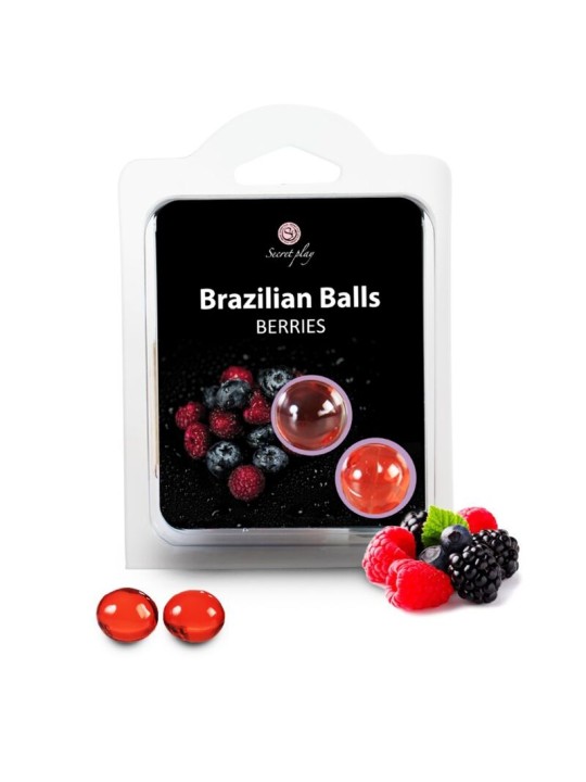 SECRETPLAY - BRAZILIAANSE BALLEN BOSVRUCHTEN SET VAN 2 BALLEN