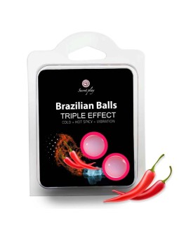 SECRETPLAY - SET 2 BALLES BRÉSILIENNES TRIPLE EFFET