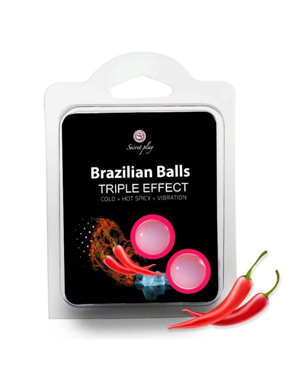 SECRETPLAY - SET 2 BALLES BRÉSILIENNES TRIPLE EFFET