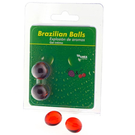 TALOKA - BRAZILIAANSE BALLEN INTIMATE GEL AARDBEI & KERS 2 BALLEN