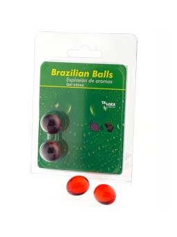 TALOKA - 2 BOULES BRÉSILIENNES GEL INTIME FRAISE & CHOCOLAT