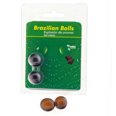 TALOKA - BRAZILIAANSE BALLEN INTIEME GEL CHOCOLADE 2 BALLEN