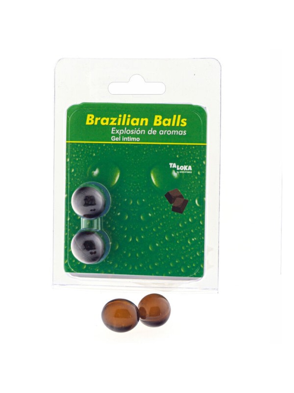 TALOKA - BRAZILIAANSE BALLEN INTIEME GEL CHOCOLADE 2 BALLEN