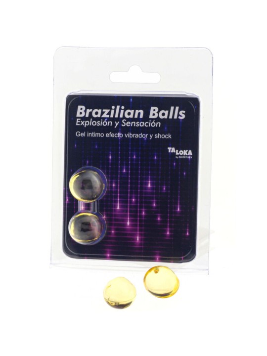 TALOKA - BRAZILIAANSE BALLEN SPANNENDE GEL VIBRATIE EN SCHOKEFFECT 2 B