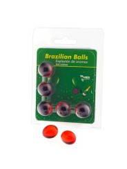 TALOKA - 5 BOULES BRÉSILIENNES GEL INTIME FRAISES & CHAMPAGNE