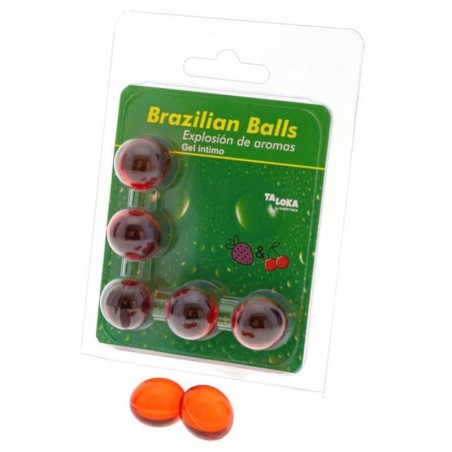 TALOKA - BRAZILIAANSE BALLEN INTIMATE GEL AARDBEI & KERS 5 BALLEN