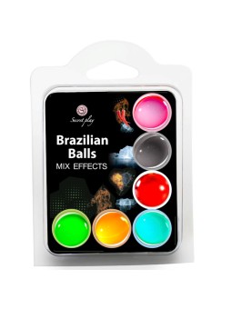 SECRET PLAY - SET 6 BALLES BRÉSILIENNES EFFET MIX