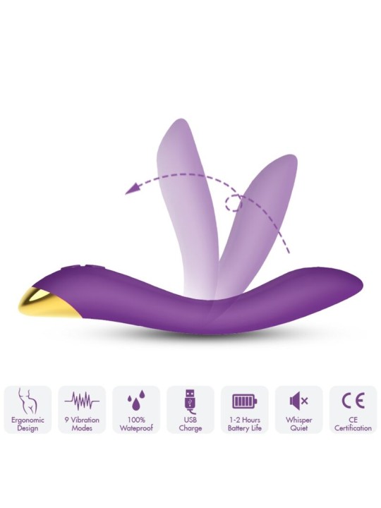 ARMONY - FLAMINGO VIBRADOR MULTIPOSIÇÃO ROXO