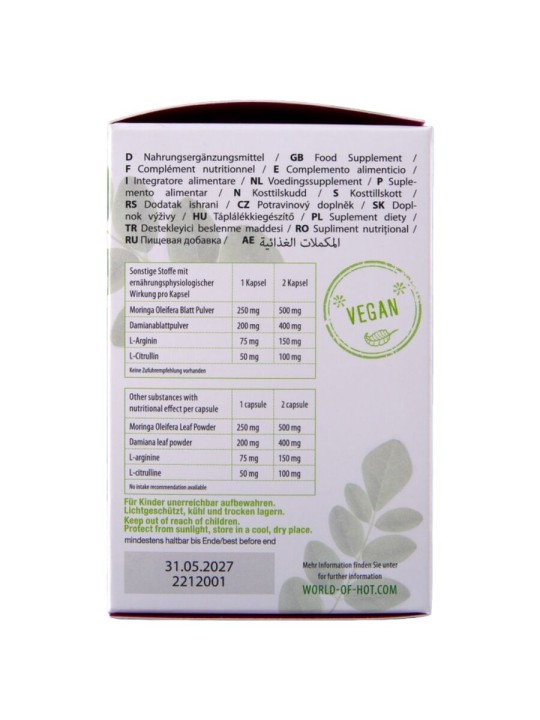 HOT - MORINGA DAMES CAPS 60 STUKS