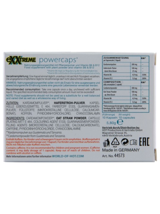 HOT - EXXTREME CAPSULES PUISSANCE MAN 10 UNITÉS