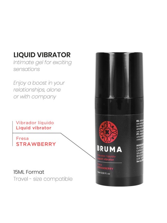 BRUMA - VIBRADOR LÍQUIDO ULTRA DESLIZANTE MORANGO 15 ML