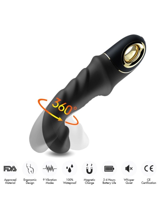 ARMONY - JOYBLADE DILDO VIBRATOR ROTATOR ZWART