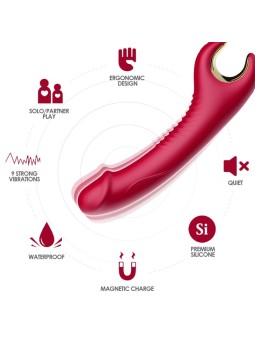 ARMONY - PRINCE DILDO VIBRADOR & ROTADOR ROJO