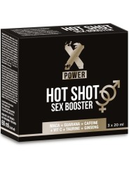 X POWER - HOT SHOT SEX BOOSTER AUMENTA LA LIBIDO 3 X 20 ML