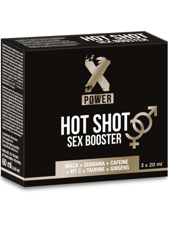 X POWER - HOT SHOT SEX BOOSTER AUMENTA LA LIBIDO 3 X 20 ML
