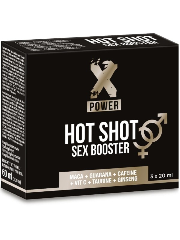 X POWER - HOT SHOT SEX BOOSTER AUMENTA LA LIBIDO 3 X 20 ML