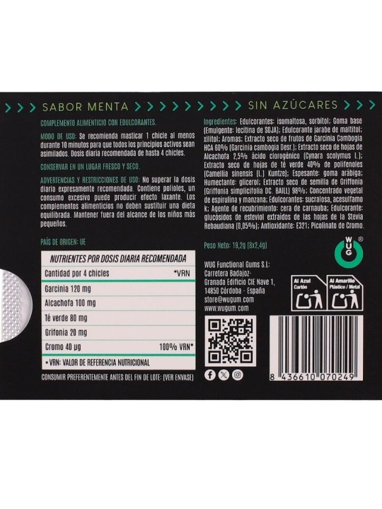 WUG Diet - Appetite Control and Snack Reduction BLISTER 8 UNITS