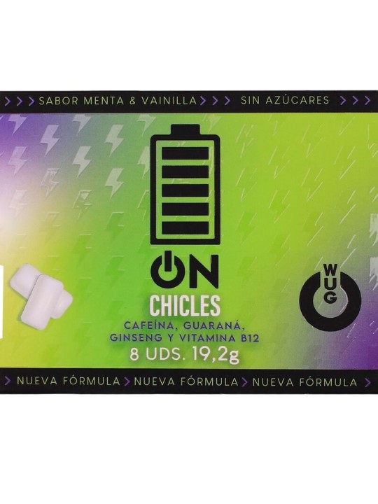 WUG On – Energía inmediata en formato chicle BLISTER 8 UDS