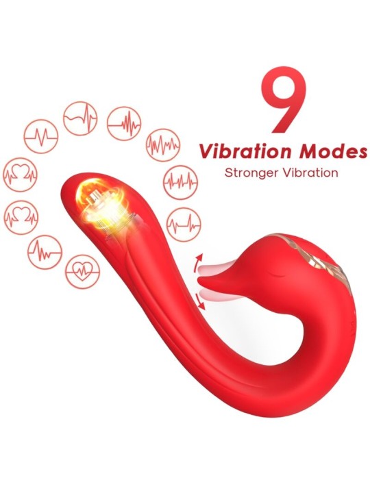 ARMONY - VIBRADOR DELFIN MULTIPOSIÇÃO E EFEITO DE CALOR VERMELHO