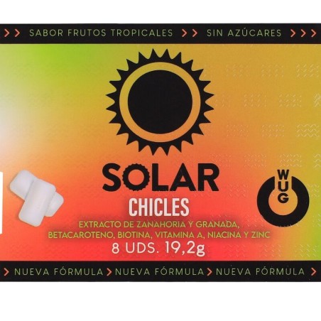 WUG Solar - La gomma da masticare che prepara la pelle al sole. BLISTE