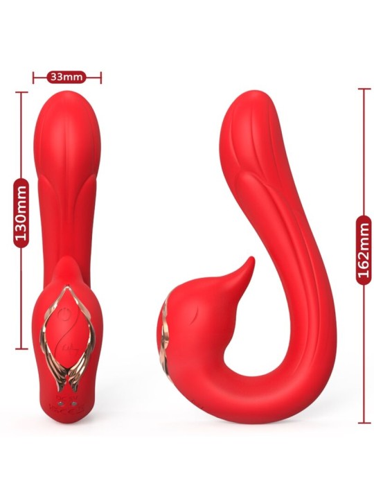 ARMONY - DELFIN VIBRADOR MULTIPOSICION & EFECTO CALOR ROJO