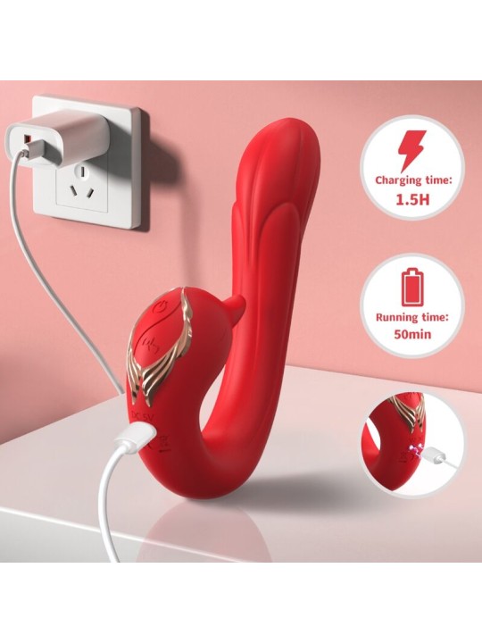 ARMONY - VIBRATEUR DELFIN MULTIPOSITION & EFFET CHALEUR ROUGE