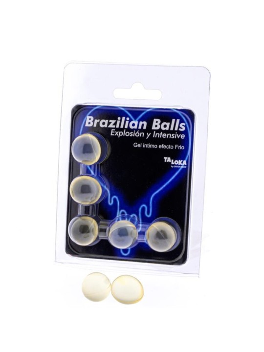 TALOKA - 5 BALLES BRÉSILIENNES GEL EXCITANT EFFET FROID & VIBRATION