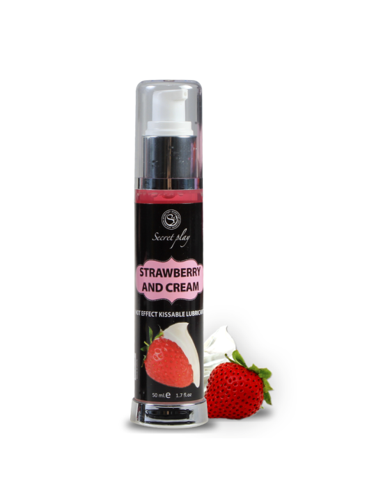 SECRETPLAY - LUBRIFICANTE 2-1 EFEITO TÉRMICO MORANGO E CREME 50 ML