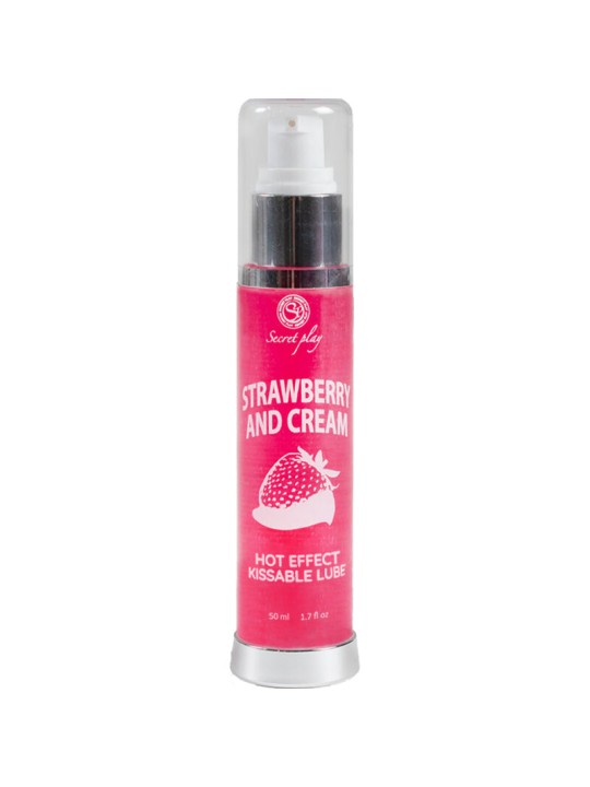 SECRETPLAY - LUBRIFICANTE 2-1 EFEITO TÉRMICO MORANGO E CREME 50 ML