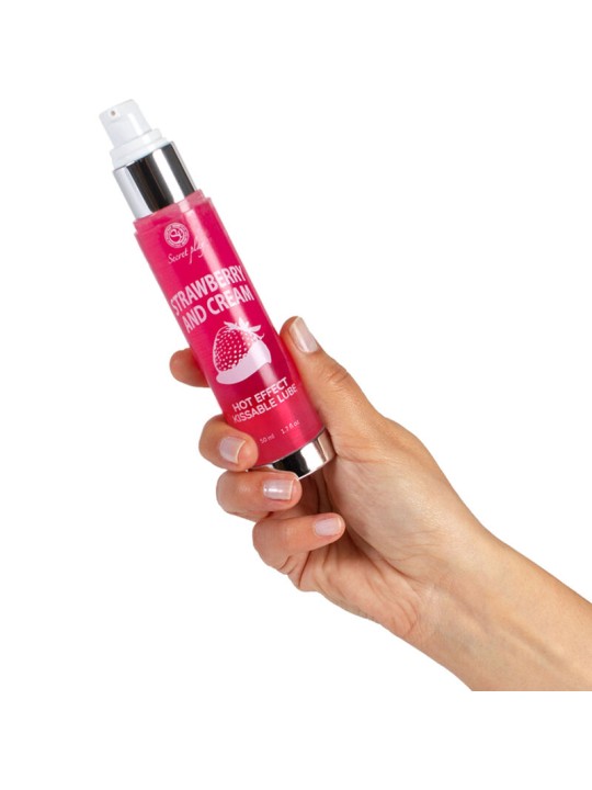 SECRETPLAY - LUBRICANTE 2-1 EFECTO CALOR FRESA&NATA 50 ML