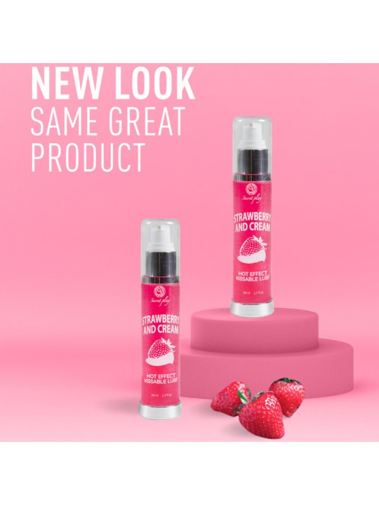 SECRETPLAY - LUBRIFICANTE 2-1 EFEITO TÉRMICO MORANGO E CREME 50 ML