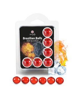 SECRETPLAY - SET 6 BRAZILIAANSE BALLEN KOUD EN HEET EFFECT