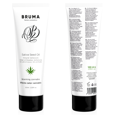 BRUMA - GEL SCORREVOLE ALL''OLIO DI SEMI DI SATIVA SCALDANTE GUSTO CAN