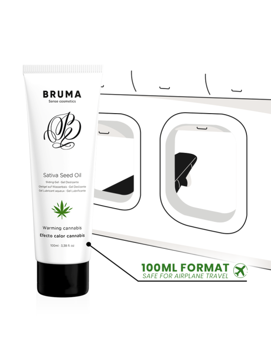 BRUMA - GEL SCORREVOLE ALL''OLIO DI SEMI DI SATIVA SCALDANTE GUSTO CAN