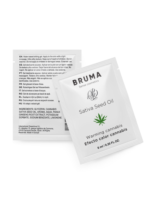 BRUMA - HUILE DE GRAINES DE SATIVA GEL GLISSANT RÉCHAUFFANT SAVEUR DE 
