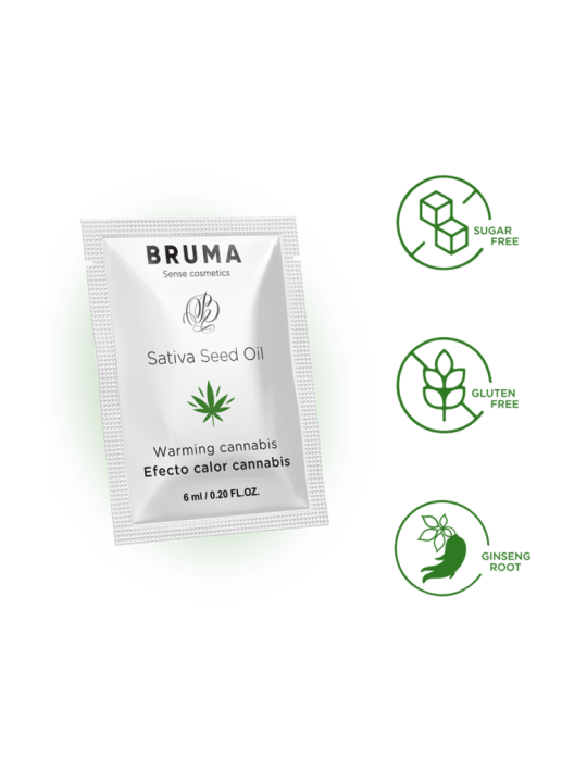 BRUMA - SATIVA-SAMENÖL-GLEITGEL MIT WÄRMENDEM CANNABISGESCHMACK 6 ml