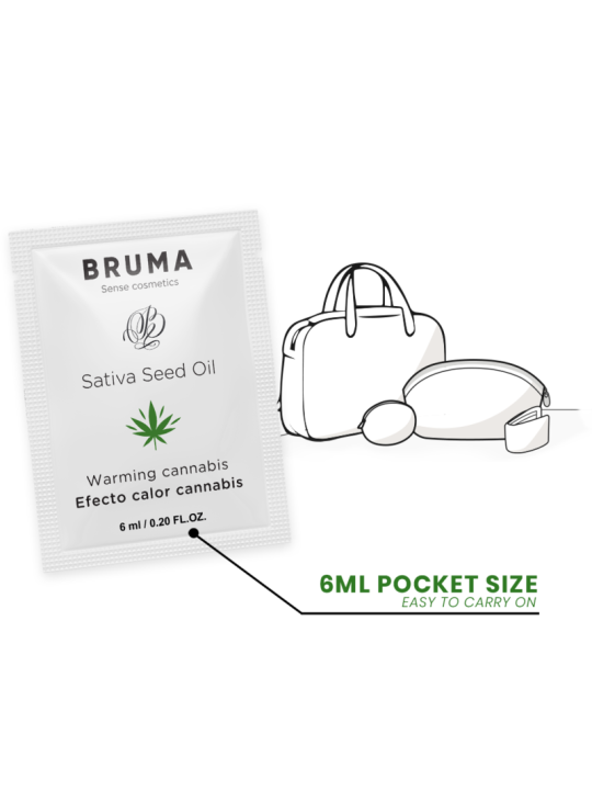 BRUMA - SATIVA SEED OIL SLIDING GEL AQUECEDOR SABOR CANNABIS 6 ML