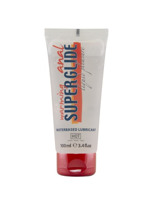HOT - ANAL SUPERGLIDE WARMING LIQUID PLEASURE WATERBASED LUBRICANT 100
