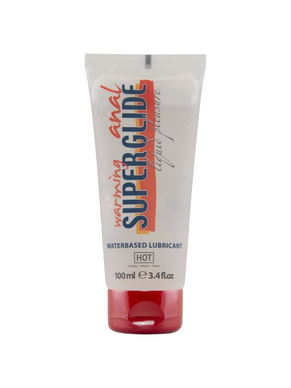 HOT - ANAL SUPERGLIDE WARMING LIQUID PLEASURE WATERBASED LUBRICANT 100