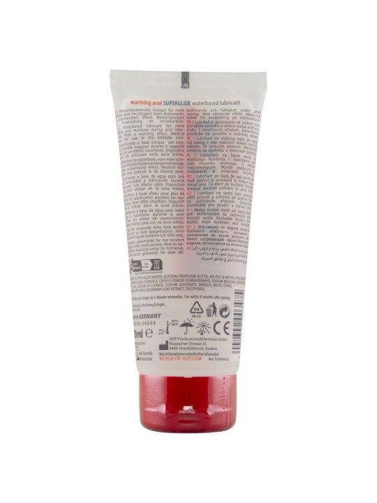 HOT - ANAL SUPERGLIDE WARMING LIQUID PLEASURE WATERBASED LUBRICANT 100
