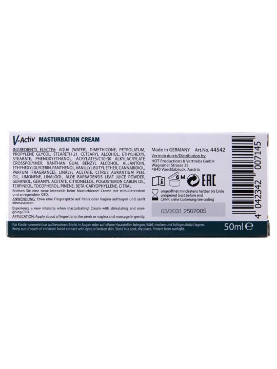HOT - CREME PARA MASTURBAÇÃO COM CBD - UNISSEX 100ML